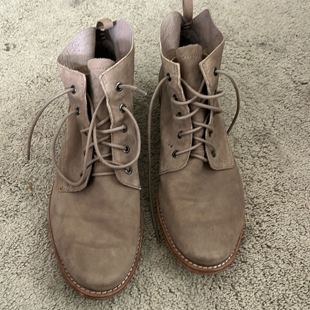 Sam Edelman Laced Ankle Boots- Taupe- Size 11